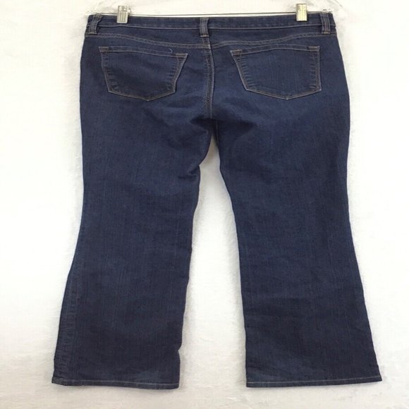 Ann Taylor Loft Womens Size 8 Modern Boot Jeans Inseam 33" Whiskering Stretch - Picture 2 of 11